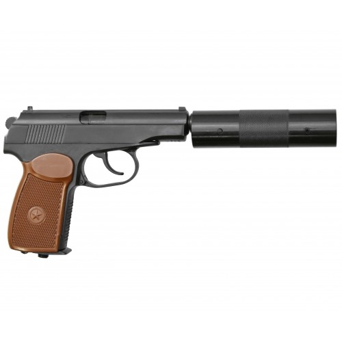 Пневматический пистолет МР 654К-22 с фальшглушителем 4,5 мм