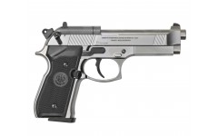 Пневматический пистолет Umarex Beretta 92 FS никель с чёрными накладками 4,5 мм