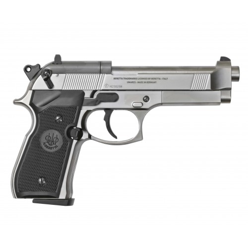 Пневматический пистолет Umarex Beretta 92 FS никель с чёрными накладками 4,5 мм