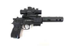 Пневматический пистолет Umarex Beretta 92 FS XX-TREME (глушитель, коллиматор) 4,5 мм 