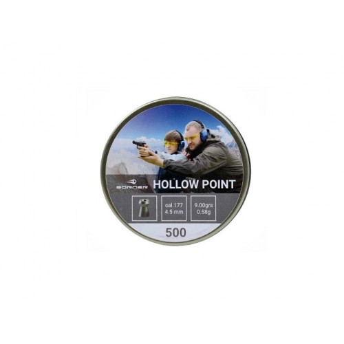 Пневматические пульки Borner Hollow Point 4,5 мм 0,58 гр 500 шт Пневматические пульки Borner Hollow Point 4,5 мм 0,58 гр 500 шт
