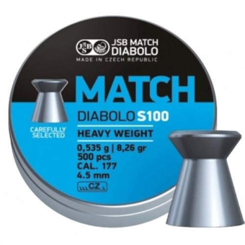 Пули для пневматики Blue Match Diabolo S100 4,5 мм 0,535 гр 500 шт