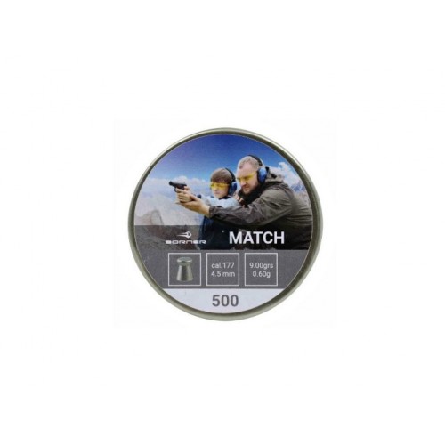 Пули для пневматики Borner Match 4,5 мм 0,60 гр 500 шт Пули для пневматики Borner Match 4,5 мм 0,60 гр 500 шт