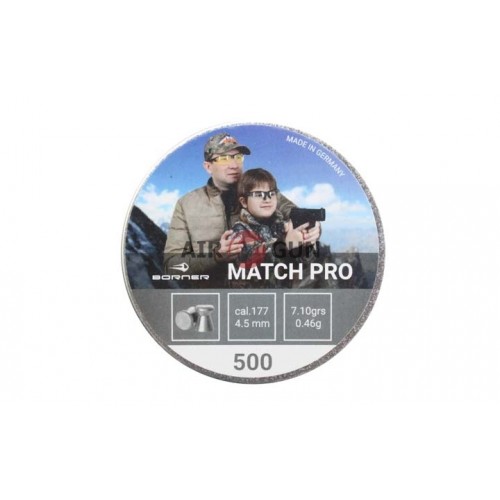 Пули для пневматики Borner Match Pro 4,5 мм 0,46 гр 500 шт Пули для пневматики Borner Match Pro 4,5 мм 0,46 гр 500 шт