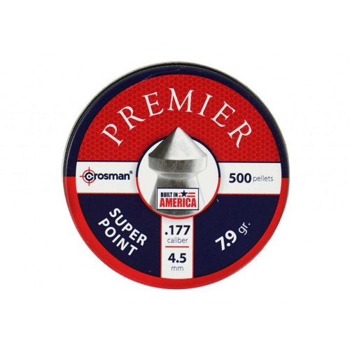 Пули для пневматики Crosman Premier Super Point 4,5 мм 7,9 гран 500 шт