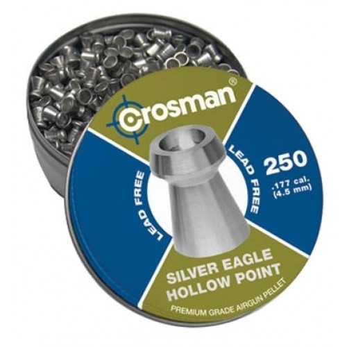 Пули для пневматики Crosman Silver Eagle HP 4,5 мм 0,3 гр 250 шт Пули для пневматики Crosman Silver Eagle HP 4,5 мм 0,3 гр 250 шт