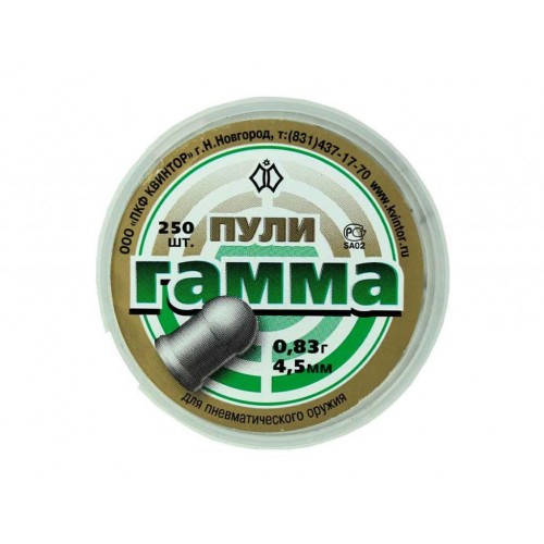 Пули для пневматики Га мма 0,83 гр 4,5 мм 250 шт