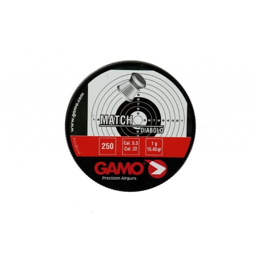 Пули для пневматики GAMO Match 5,5 мм 250 шт Пули для пневматики GAMO Match 5,5 мм 250 шт