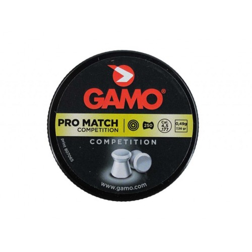 Пули для пневматики GAMO Pro Match 4,5 мм 0,49 гр 250 шт