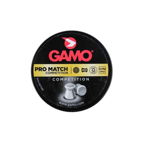 Пули для пневматики GAMO Pro Match 4,5 мм 0,49 гр 500 шт