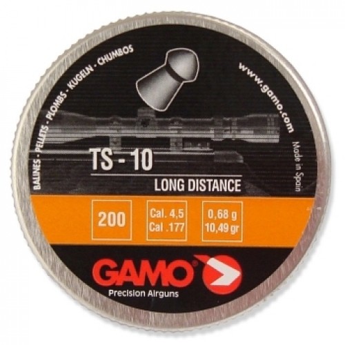 Пули для пневматики GAMO TS-10 4,5 мм 0,68 гр 200 шт Пули для пневматики GAMO TS-10 4,5 мм 0,68 гр 200 шт