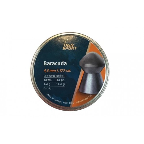 Пули для пневматики H&N Baracuda 4,5 мм 0,69 гр 400 шт Пули для пневматики H&N Baracuda 4,5 мм 0,69 гр 400 шт