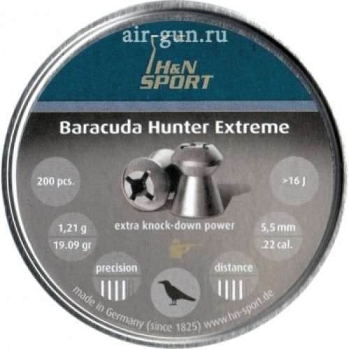 Пули для пневматики H&N Baracuda Hunter Extreme 5,5 мм 1,21 гр 200 шт