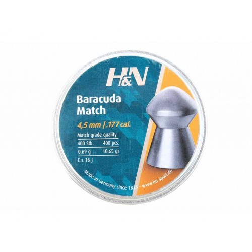 Пули для пневматики H&N Baracuda Match 4,5 мм 0,69 гр 400 шт