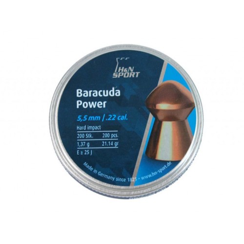 Пули для пневматики H&N Baracuda Power 5,5 мм 1,37 гр 200 шт
