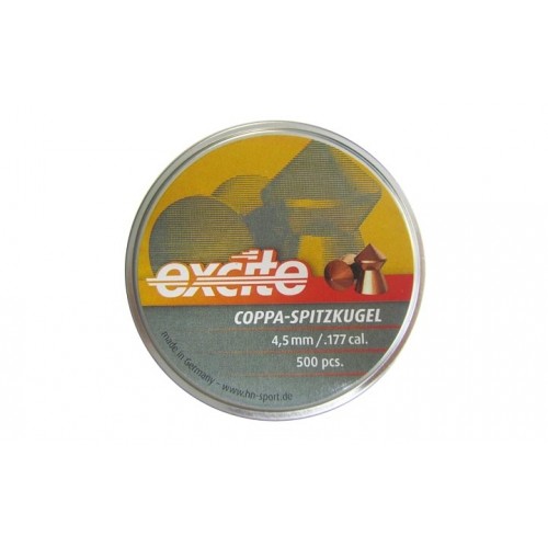 Пули для пневматики H&N Excite Coppa-Spitzkugel 4,5 мм 0,49 гр 500 шт