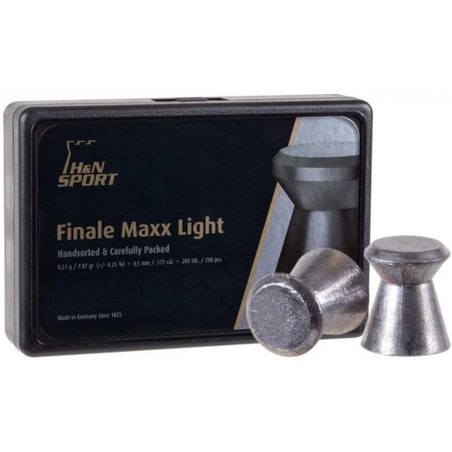 Пули для пневматики H&N Final Maxx Light 4,5 мм 0,51 гр 200 шт Пули для пневматики H&N Final Maxx Light 4,5 мм 0,51 гр 200 шт