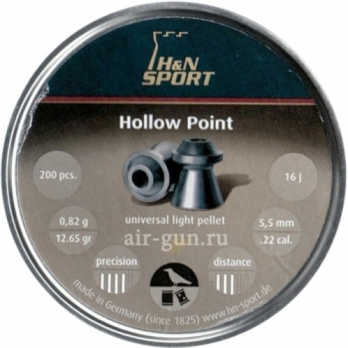 Пули для пневматики H&N Hollow Point 5,5 мм 0,82 гр 200 шт