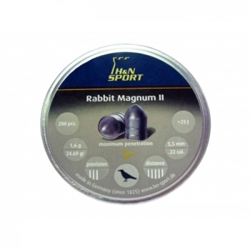 Пули для пневматики H&N Rabbit Magnum 2 5,5 мм 1,6 гр Пули для пневматики H&N Rabbit Magnum 2 5,5 мм 1,6 гр