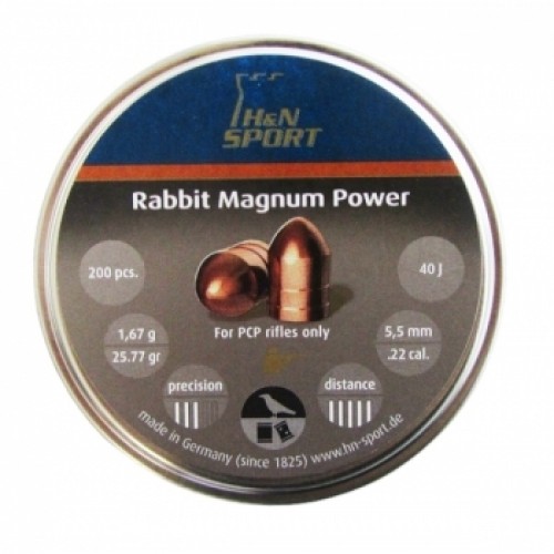 Пули для пневматики H&N Rabbit magnum Power 5,5 мм 1,67 гр 200 шт Пули для пневматики H&N Rabbit magnum Power 5,5 мм 1,67 гр 200 шт