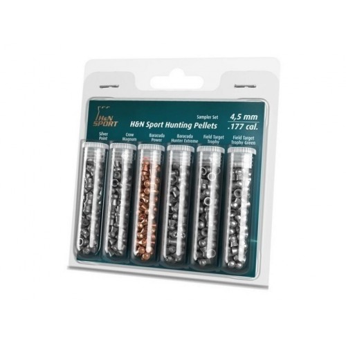 Пули для пневматики H&N Sampler hunting pellets пробник 4,5 мм 215 шт