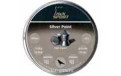 Пули для пневматики H&N Silver Point 6,35 мм 1,58 гр 200 шт Пули для пневматики H&N Silver Point 6,35 мм 1,58 гр 200 шт