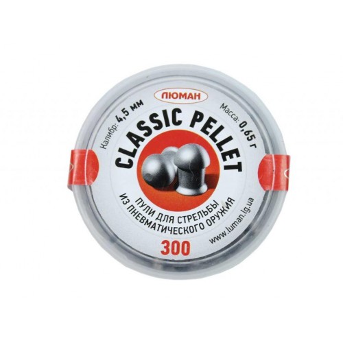 Пули для пневматики Люман Classic Pellets 4,5 мм 0,65 гр 300 шт Пули для пневматики Люман Classic Pellets 4,5 мм 0,65 гр 300 шт