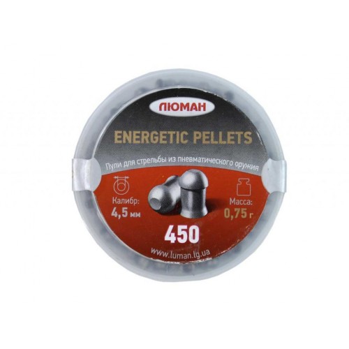 Пули для пневматики Люман Energetic Pellets 4,5 мм 0,75 гр 450 шт Пули для пневматики Люман Energetic Pellets 4,5 мм 0,75 гр 450 шт