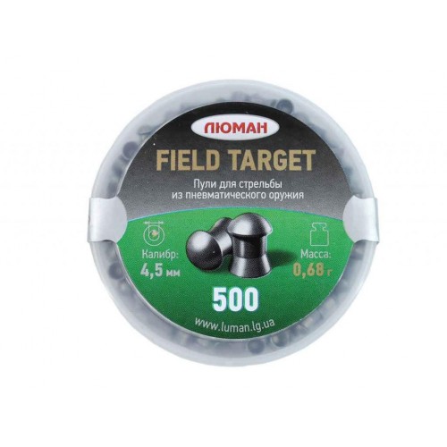 Пули для пневматики Люман Field Target 4,5 мм 0,68 гр 500 шт Пули для пневматики Люман Field Target 4,5 мм 0,68 гр 500 шт