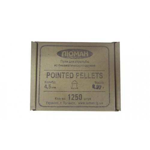 Пули для пневматики Люман Pointed pellets 0,57 г 4,5 мм 1250 шт