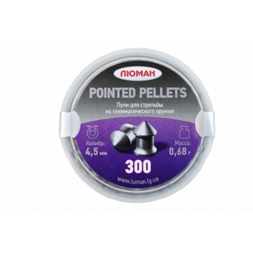 Пули для пневматики Люман Pointed pellets 4,5 мм 0,68 гр 300 шт
