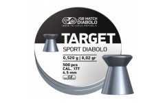 Пули для пневматики Match Diabolo Target Sport 4,5 мм 0,52 гр 500 шт Пули для пневматики Match Diabolo Target Sport 4,5 мм 0,52 гр 500 шт
