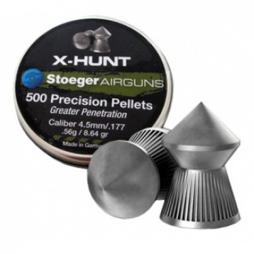 Пули для пневматики Н&N Stoeger X-Hunt 4,5 мм 0,56 г/8,54 гран 500 шт Пули для пневматики Н&N Stoeger X-Hunt 4,5 мм 0,56 г/8,54 гран 500 шт