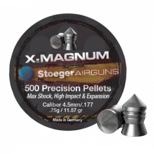 Пули для пневматики Н&N Stoeger X-Magnum 4,5 мм 0,75 г/11,57 гран 500 шт Пули для пневматики Н&N Stoeger X-Magnum 4,5 мм 0,75 г/11,57 гран 500 шт