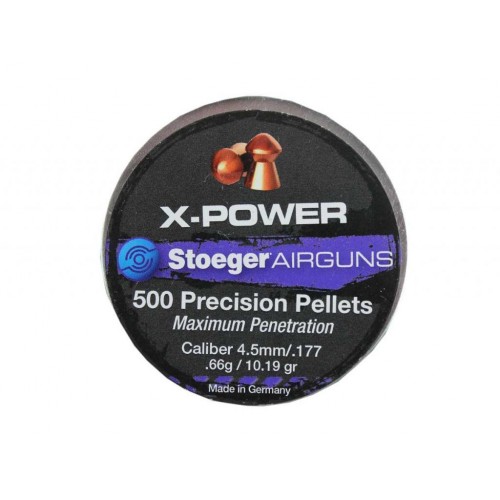 Пули для пневматики Н&N Stoeger X-Power 4,5 мм 0,65 г/10,19 гран 500 шт