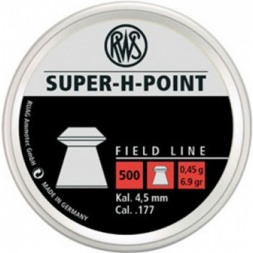Пули для пневматики RWS Super-H-Point 4,5 мм 0,45 гр 500 шт