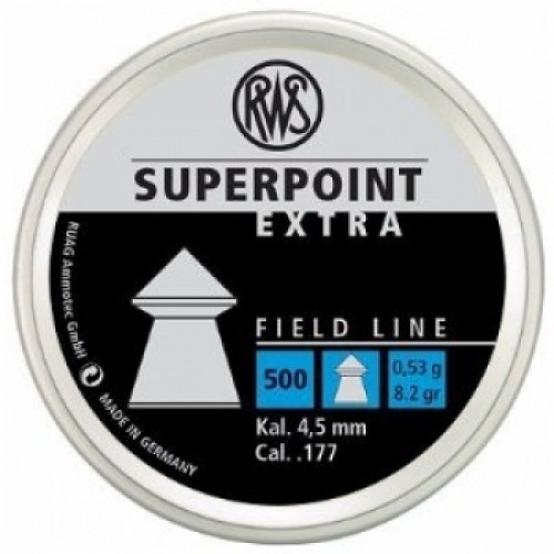 Пули для пневматики RWS Superpoint Extra 4,5 мм 0,53 гр 500 шт