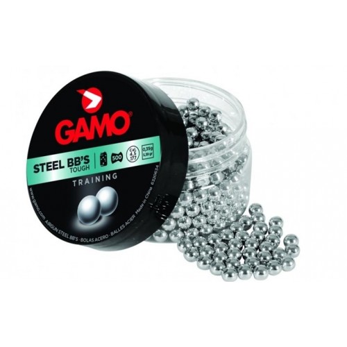 Шарики для пневматики GAMO BBs стальные 4,5 мм 500 шт Шарики для пневматики GAMO BBs стальные 4,5 мм 500 шт