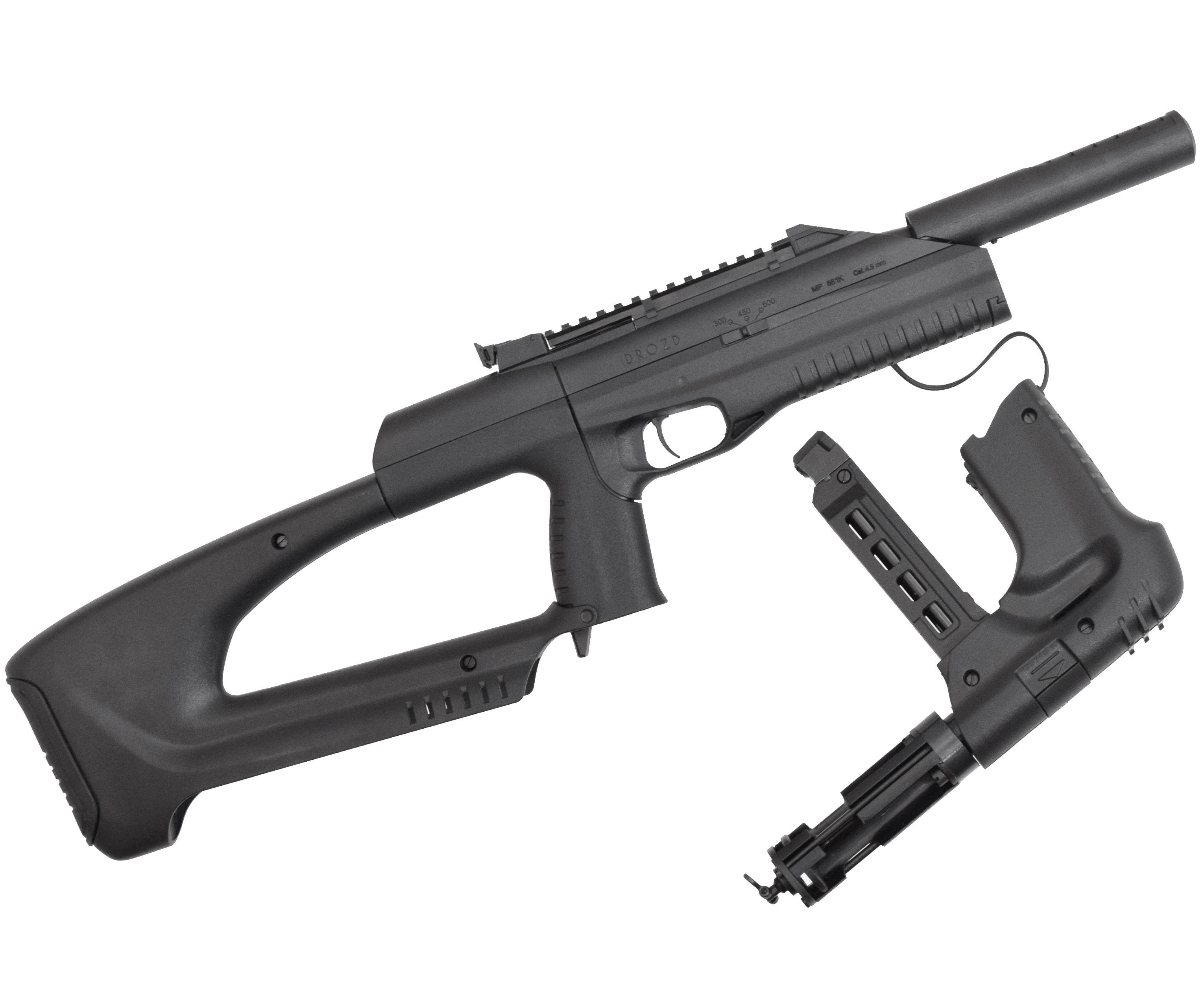 Пневматический пистолет МР-661К-08 ДРОЗД бункерный 4,5 мм