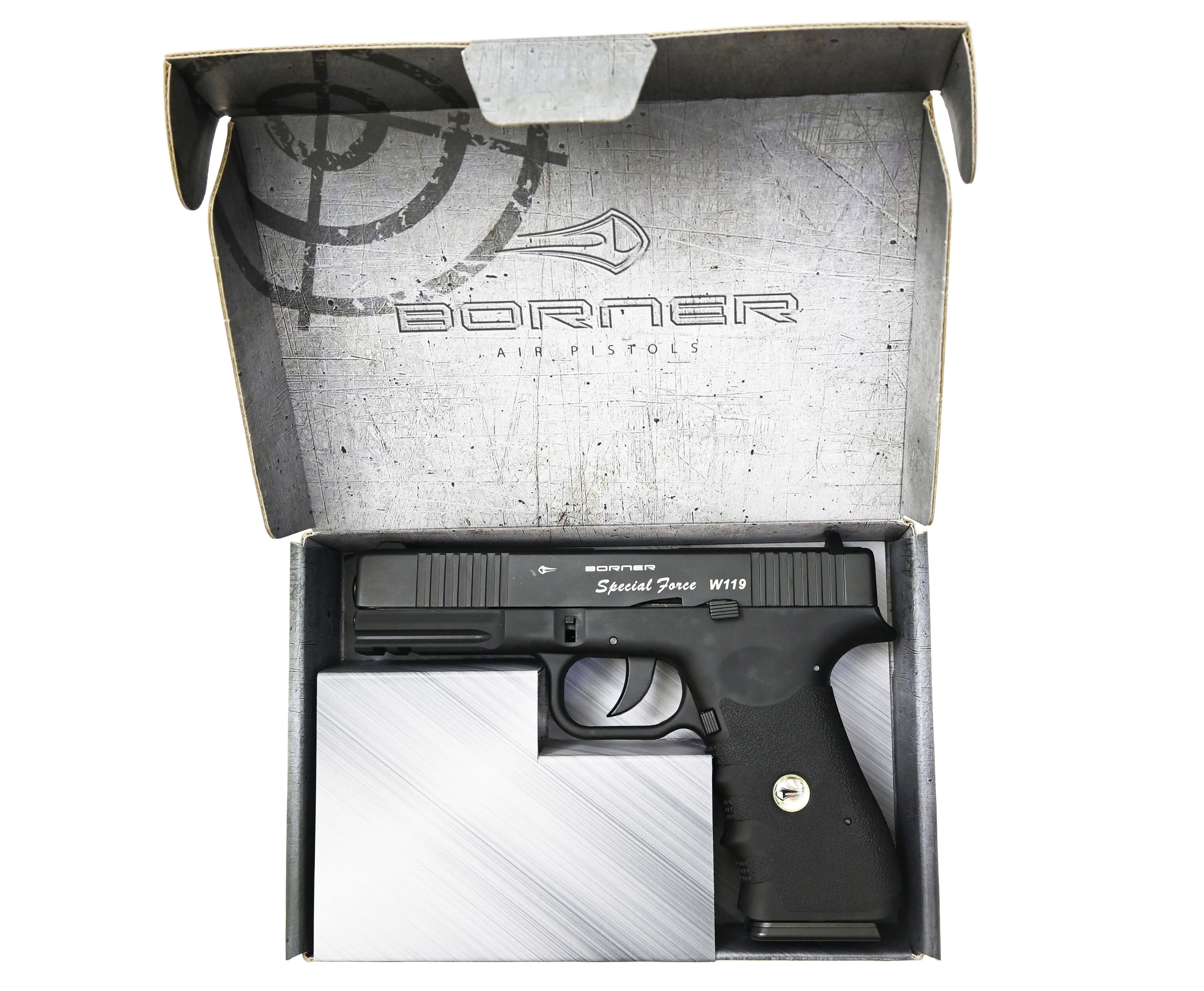 Пневматический пистолет Borner W119 (Glock 17) 4,5 мм
