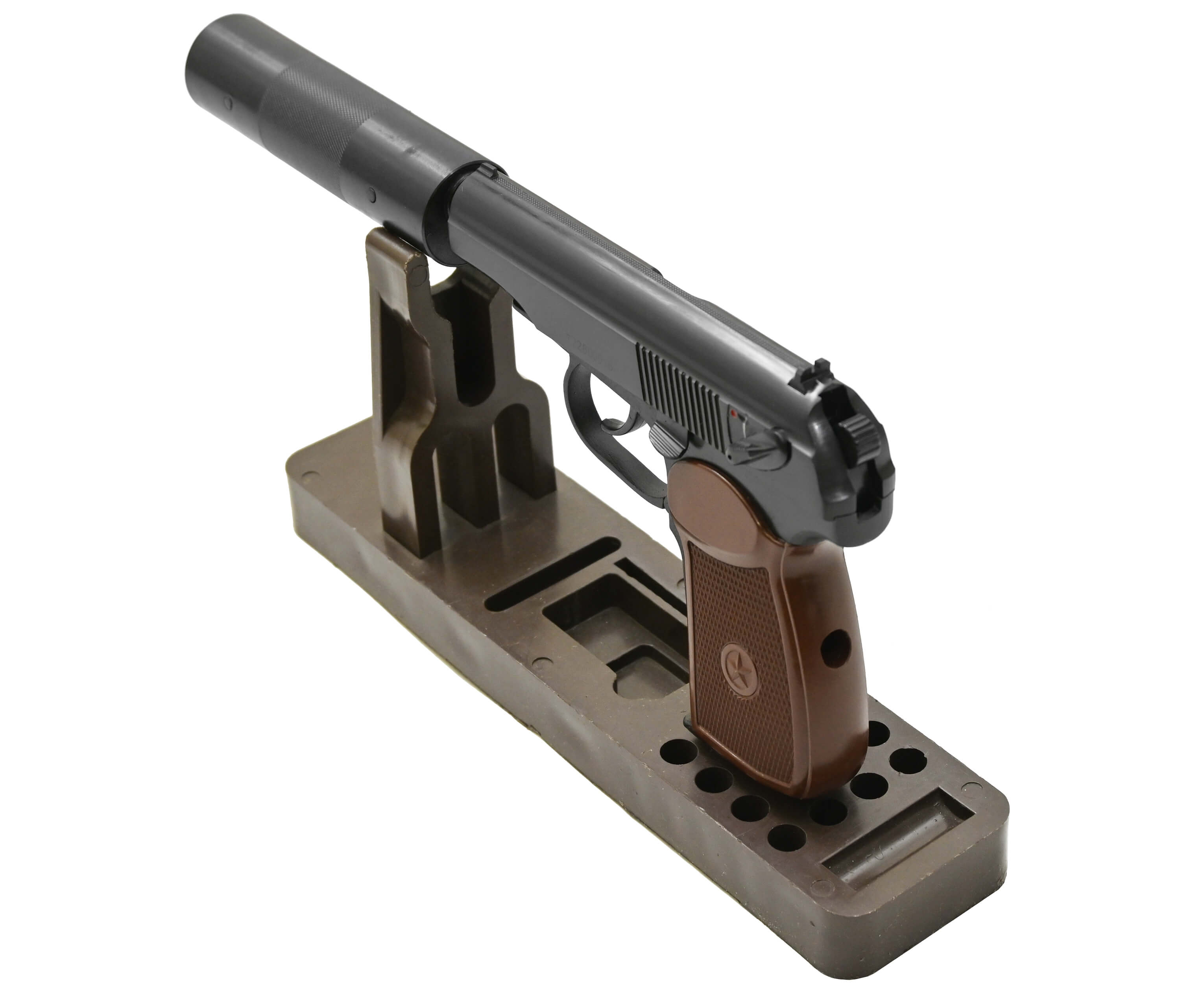 Пневматический пистолет МР 654К-22 с фальшглушителем 4,5 мм