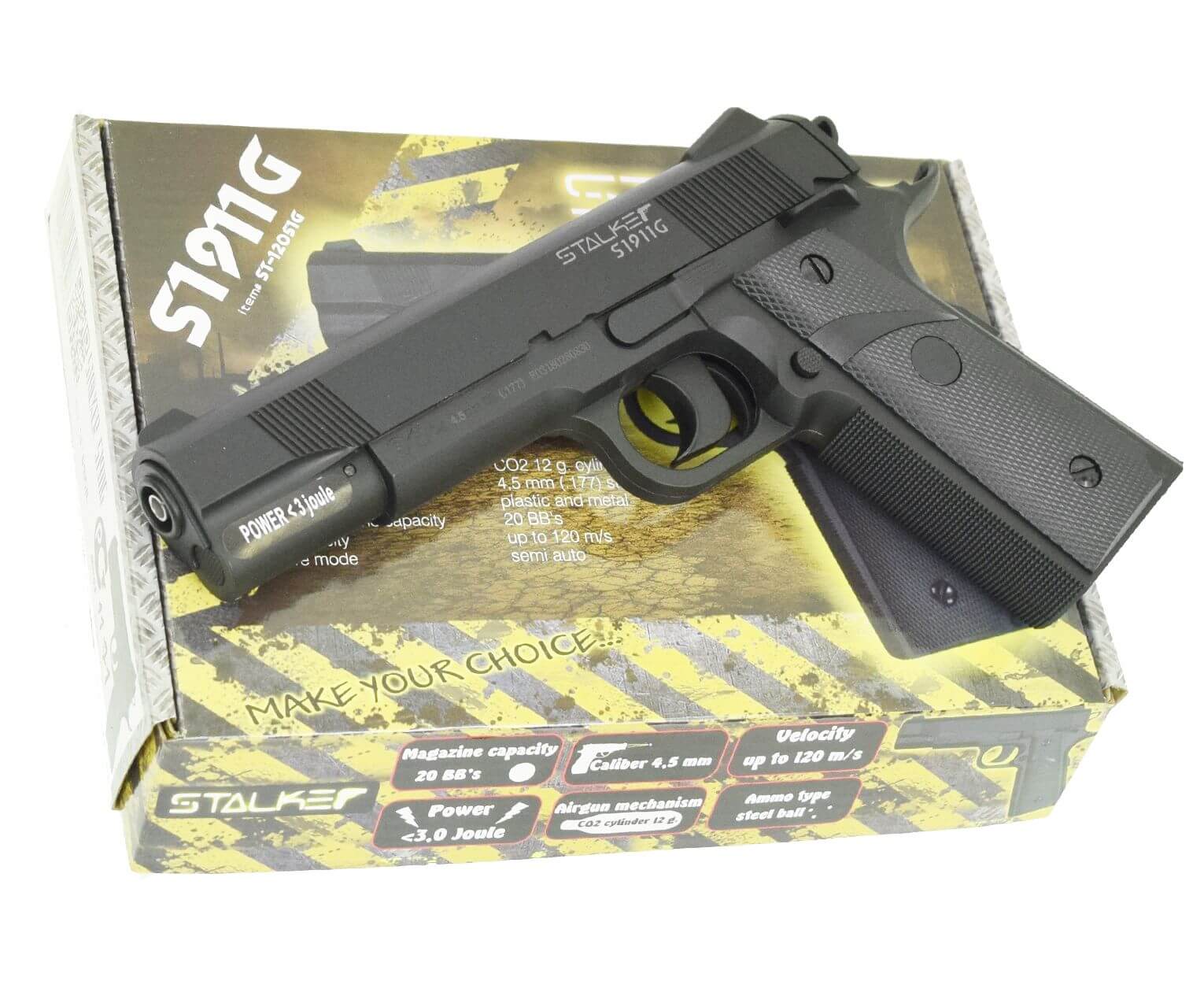 Пневматический пистолет Stalker S1911G 4,5 мм