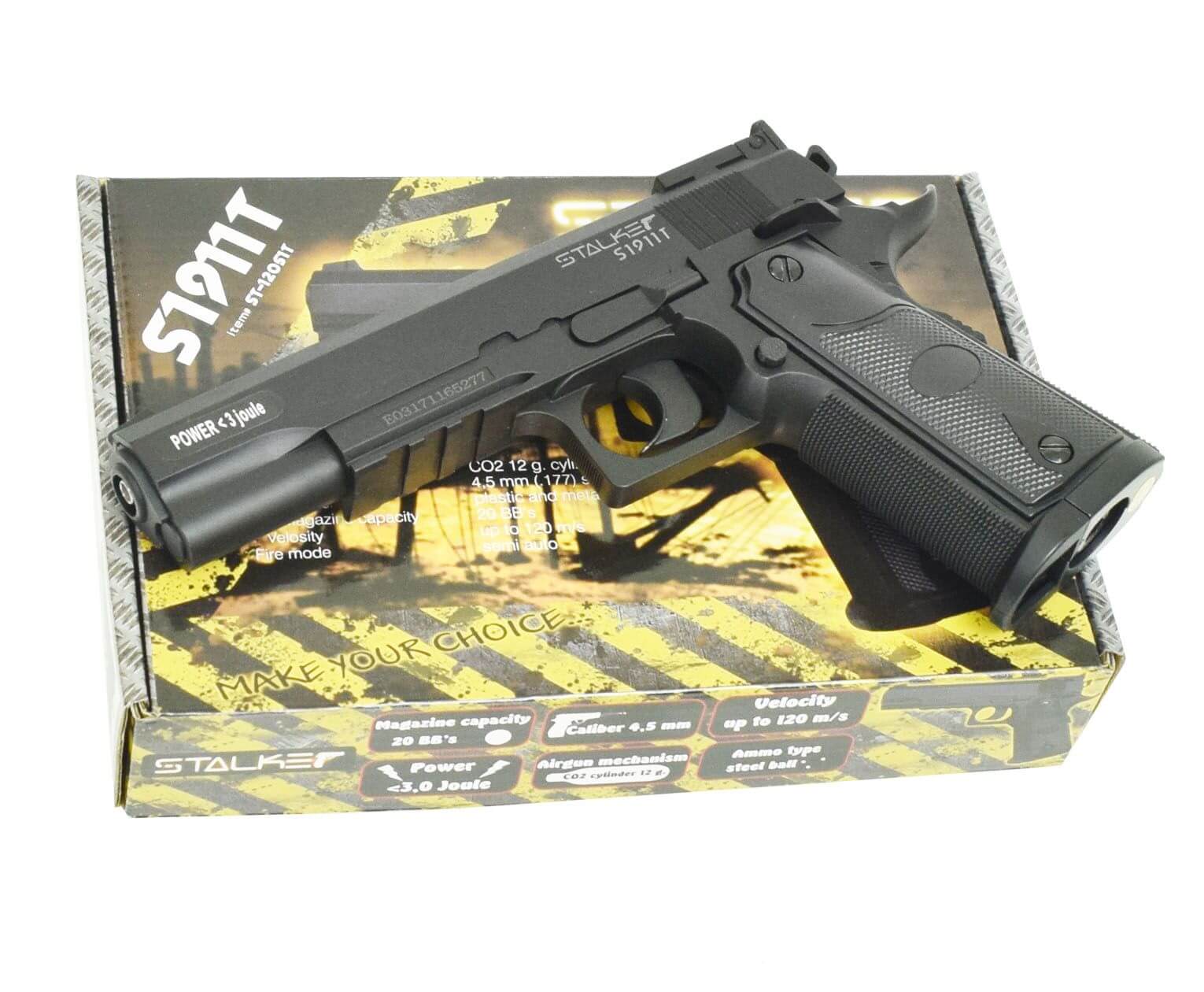 Пневматический пистолет Stalker S1911T 4,5 мм ST-12051T