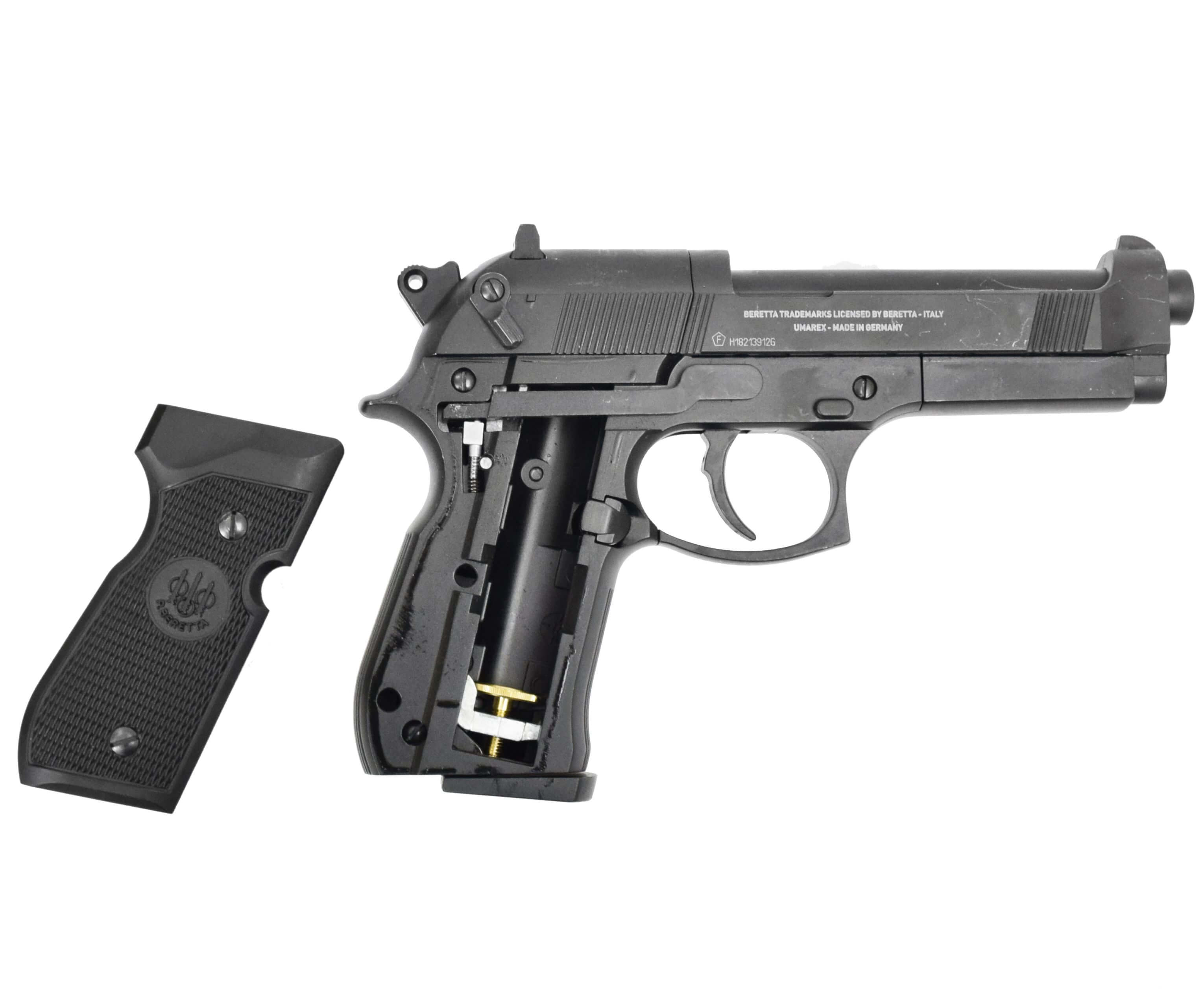 Пневматический пистолет Umarex Beretta 92 FS черный с черными накладками 4,5 мм