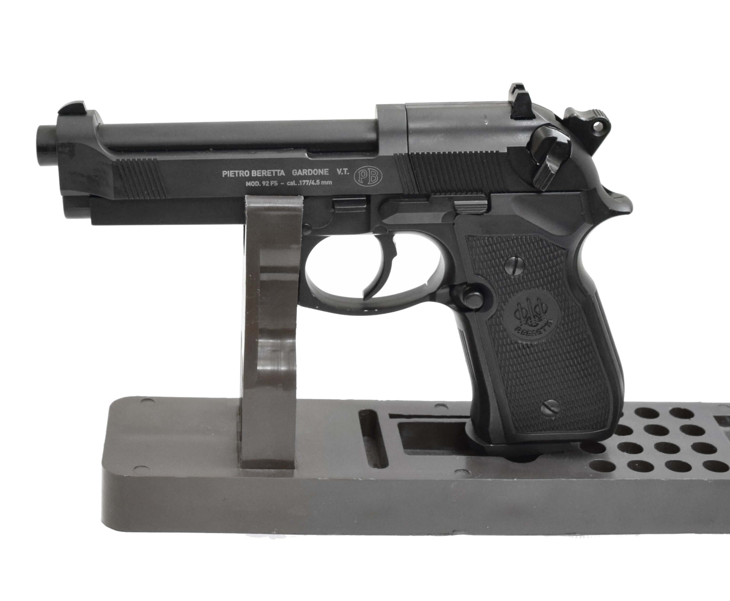 Пневматический пистолет Umarex Beretta 92 FS черный с черными накладками 4,5 мм
