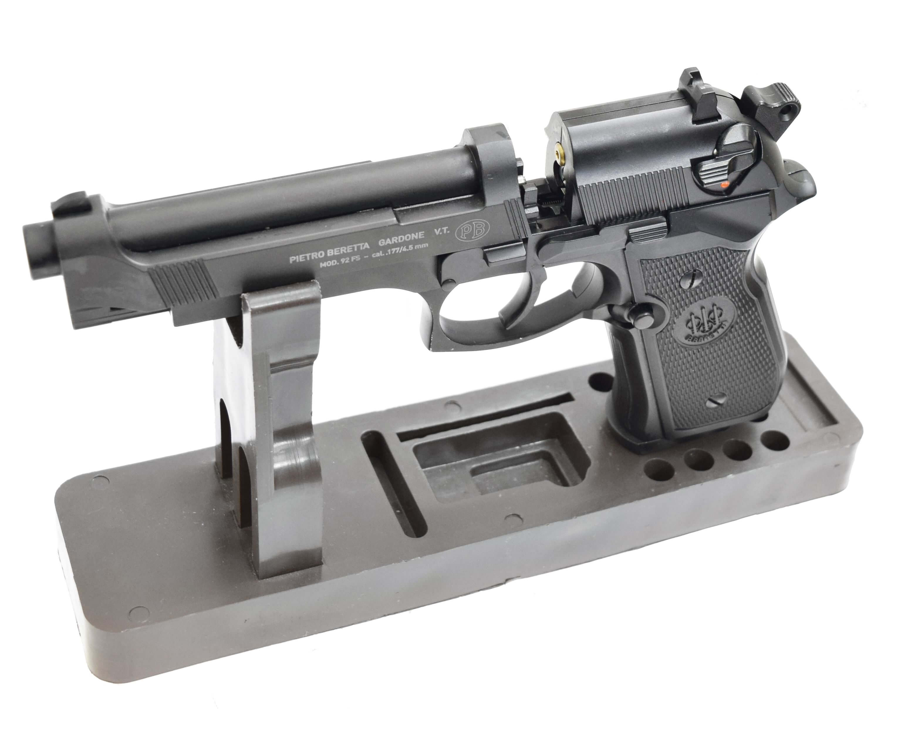 Пневматический пистолет Umarex Beretta 92 FS черный с черными накладками 4,5 мм