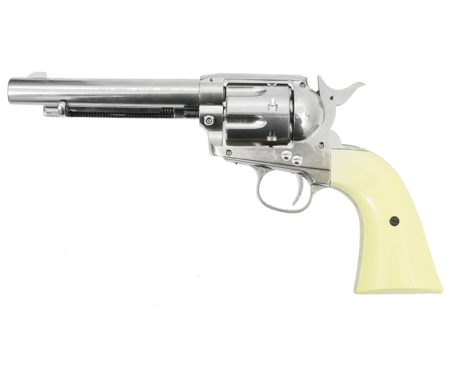 Пневматический пистолет Umarex Colt SAA .45-5,5 nickel finish пулевой 4,5 мм