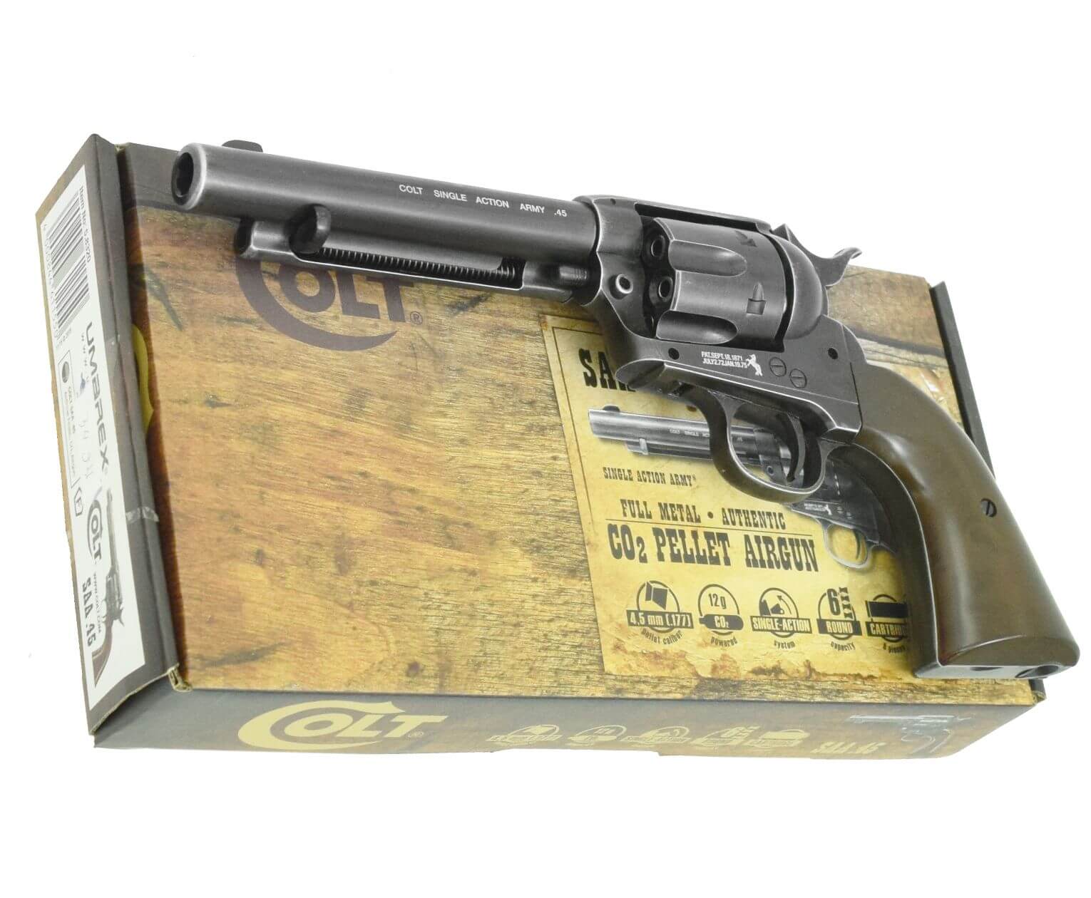 Пневматический пистолет Umarex Colt Single Action Army 45 BB antik finish 4,5 мм