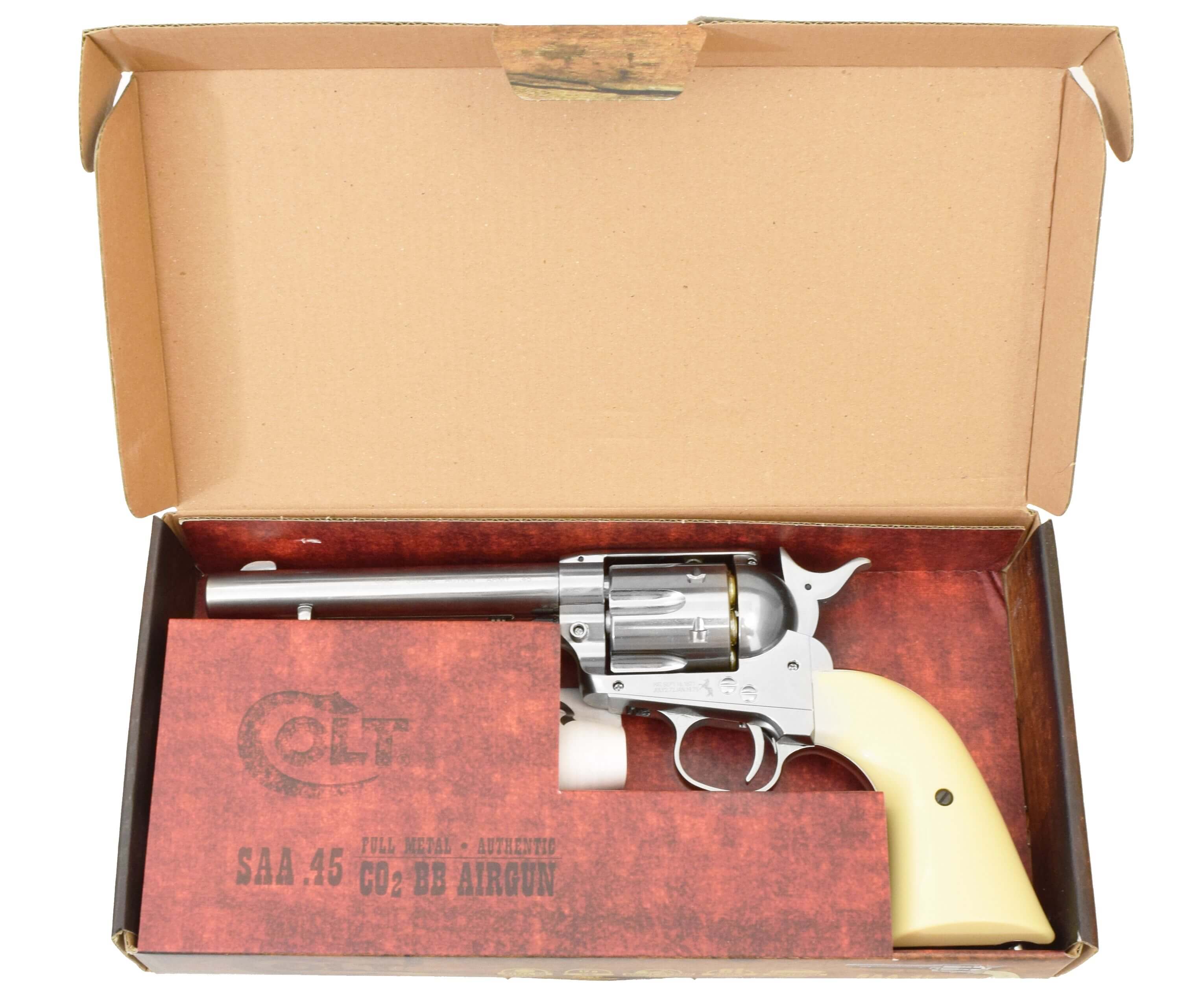 Пневматический пистолет Umarex Colt Single Action Army 45 BB nickel finish 4,5 мм