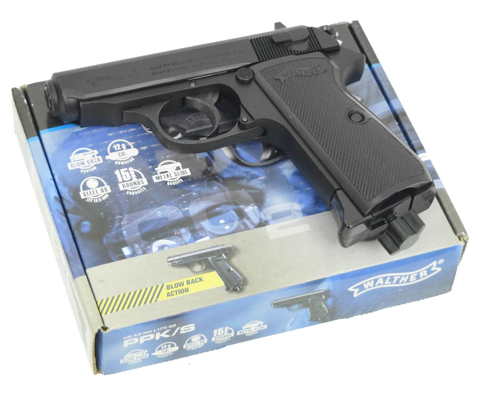 Пневматический пистолет вальтер Umarex Walther PPK/S 4,5 мм